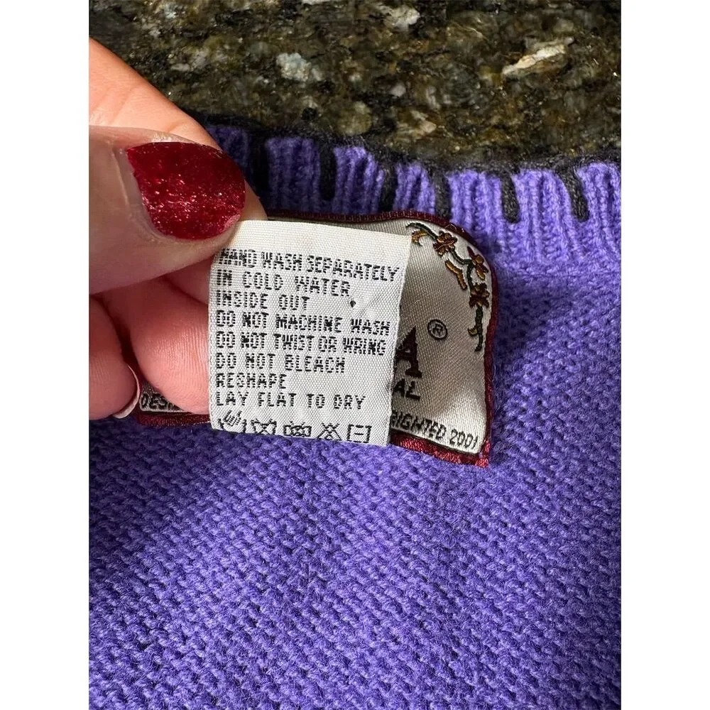 Vintage Tiara International Halloween Sweater Vest Women's S Purple - Picture 8 of 8